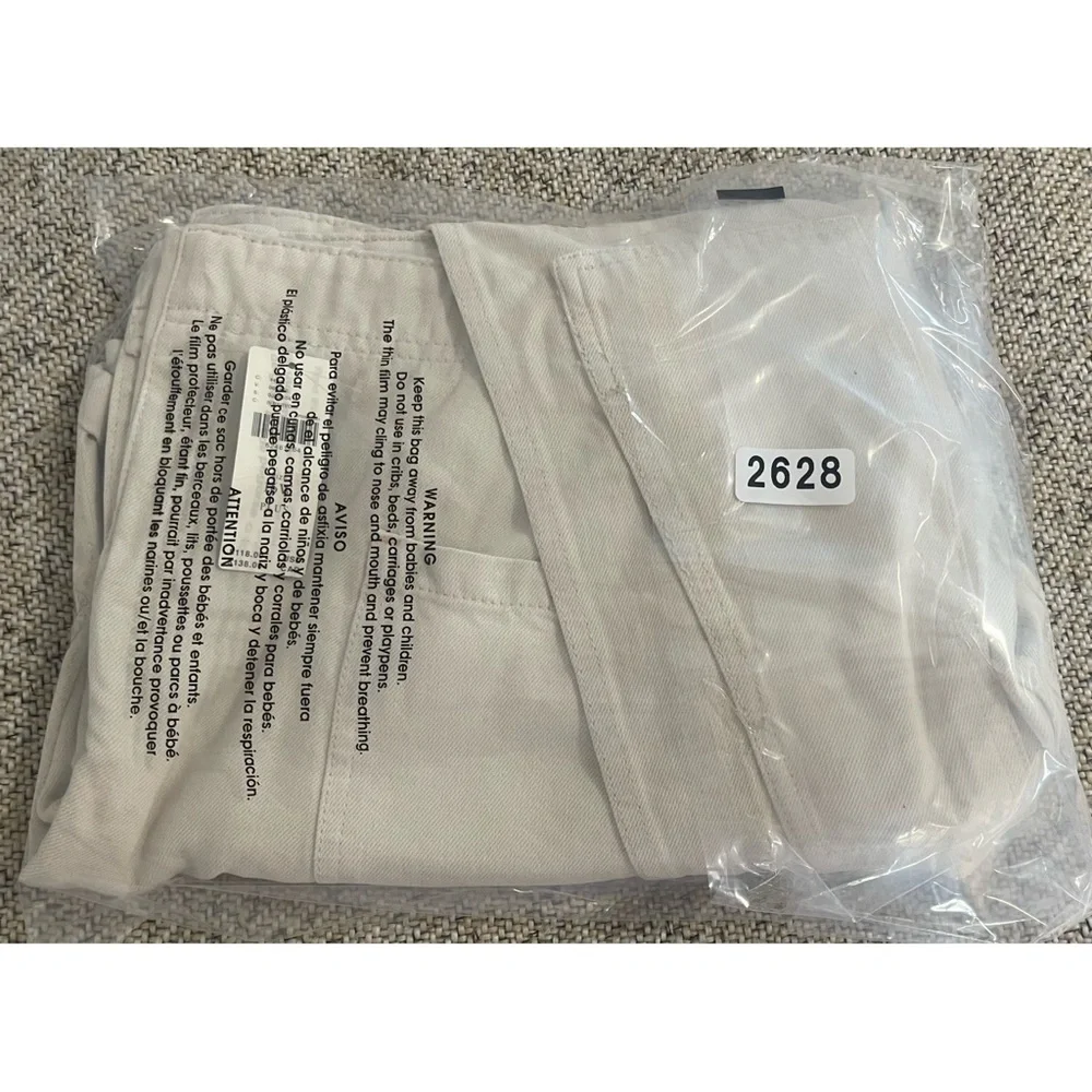 Anthropologie Pilcro Relaxed Short Overalls Ivory NWT Size 16W - Picture 14 of 16